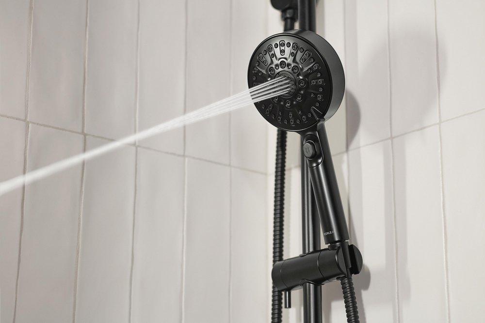 Peerless&reg; Matte Black Multi Function Shower System 