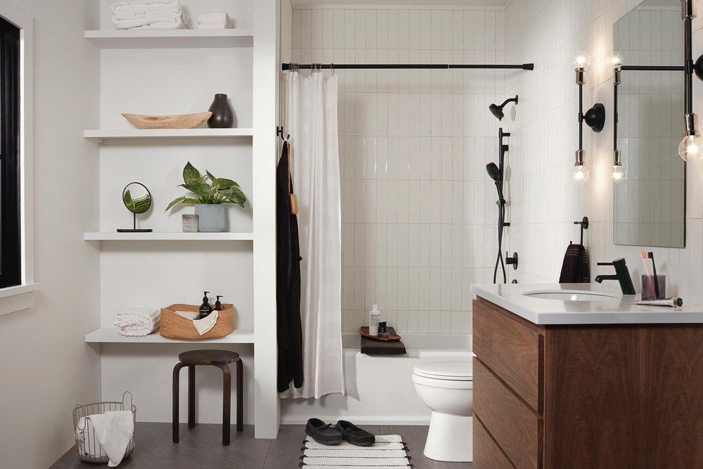 Peerless&reg; Matte Black Multi Function Shower System 