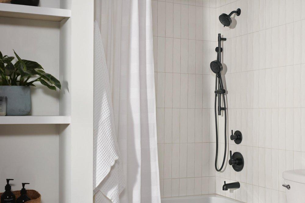 Peerless&reg; Matte Black Multi Function Shower System 
