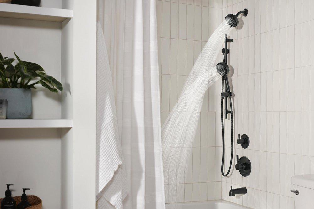 Peerless&reg; Matte Black Multi Function Shower System 
