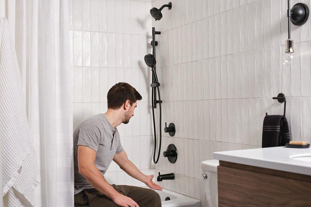 Peerless&reg; Matte Black Multi Function Shower System 