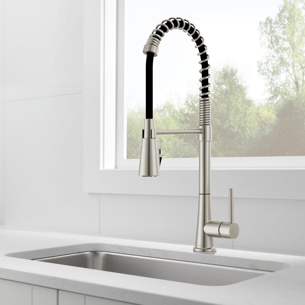 Peerless&reg; Stainless Single Handle Deck Mount Faucet 