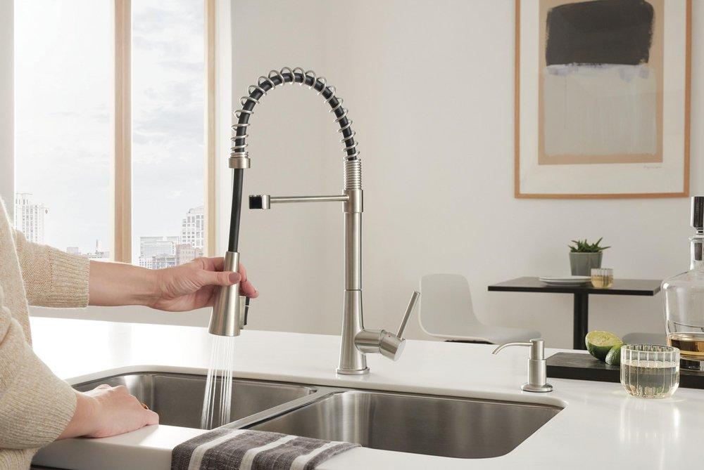 Peerless&reg; Stainless Single Handle Deck Mount Faucet 