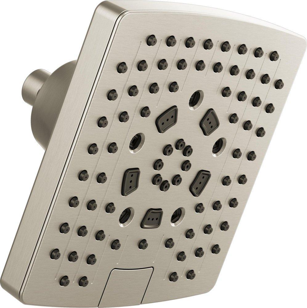 Brizo Brushed Nickel Multi Function H2Okinetic&reg; Rinsing Spray, Full Spray, Massage, Shampoo Spray and Full Spray w/ Shampoo Spray Showerhead 