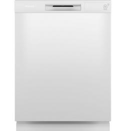 23-3/4 in. One Button Dishwasher with Plastic Interior in White