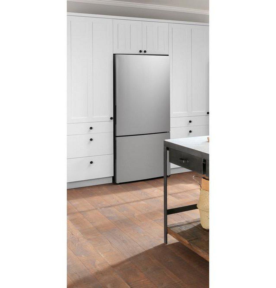GE&reg; Fingerprint Resistant Stainless 17.70 cu. ft. Bottom Mount Freezer Refrigerator 