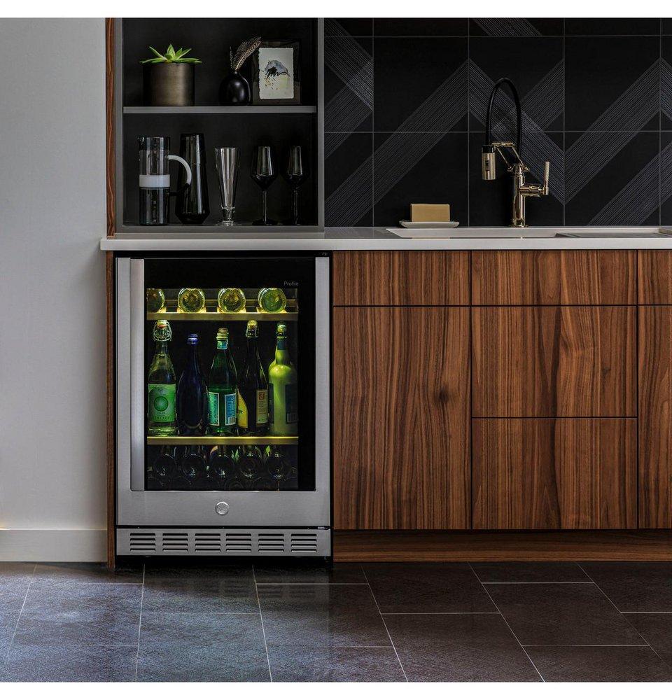 GE Profile™ Stainless Steel 23-1/2 in. 5.1 cu. ft. Beverage Center 