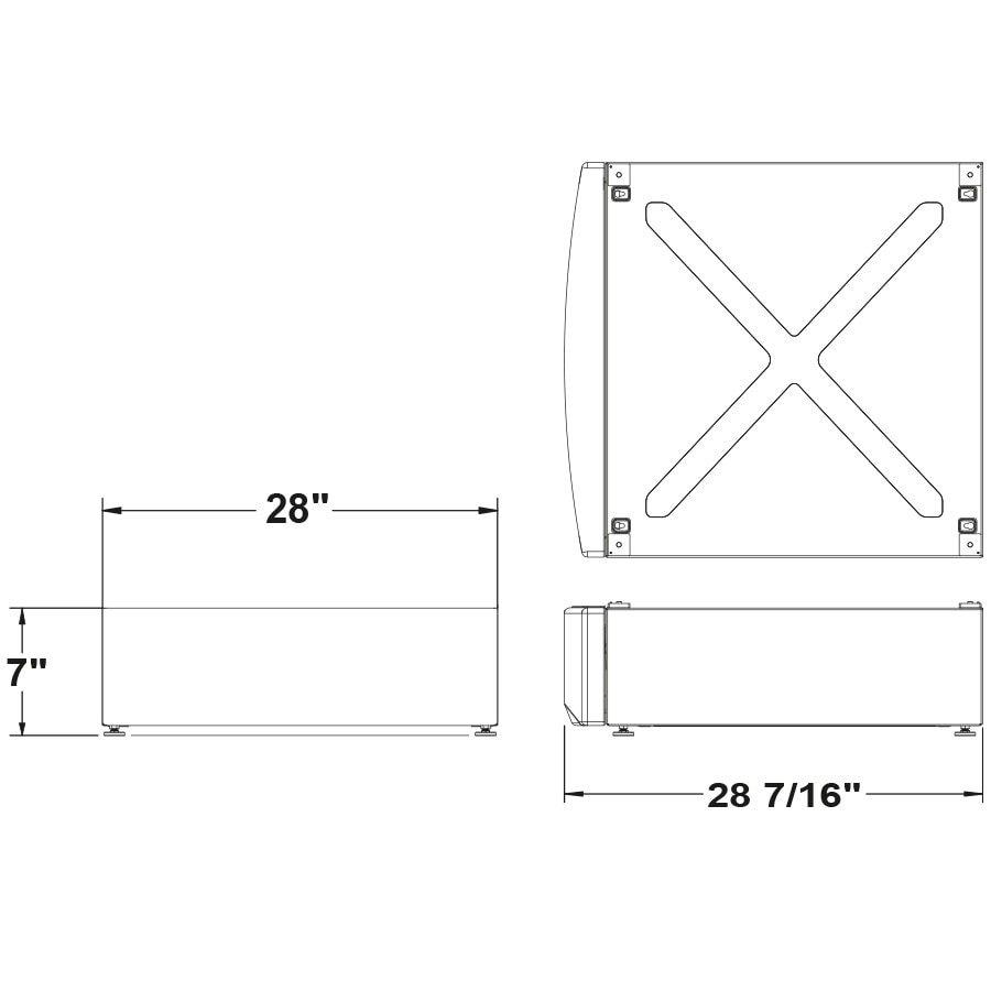 28 in. Riser in White 
