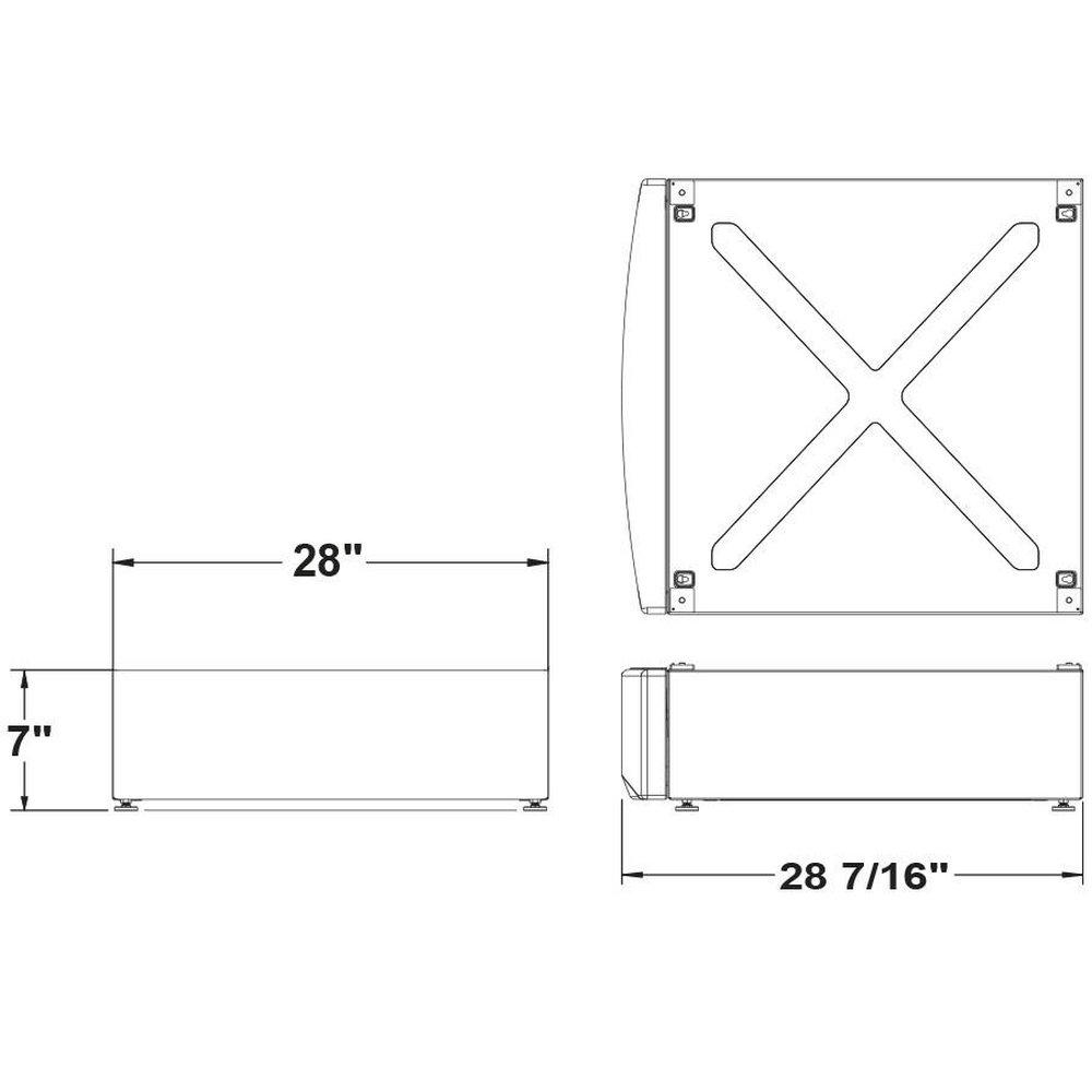 28 in. Riser in White 