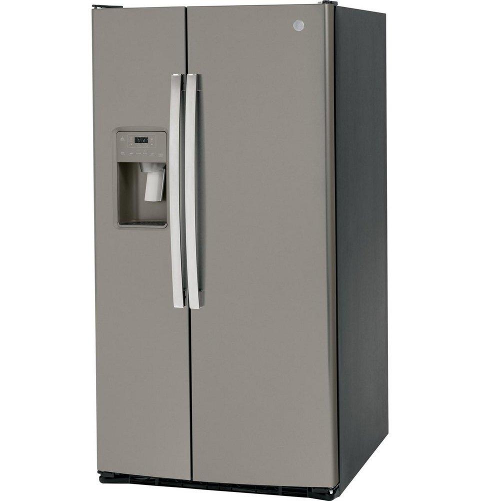 GE&reg; Slate 25.30 cu. ft. Side-By-Side Refrigerator 