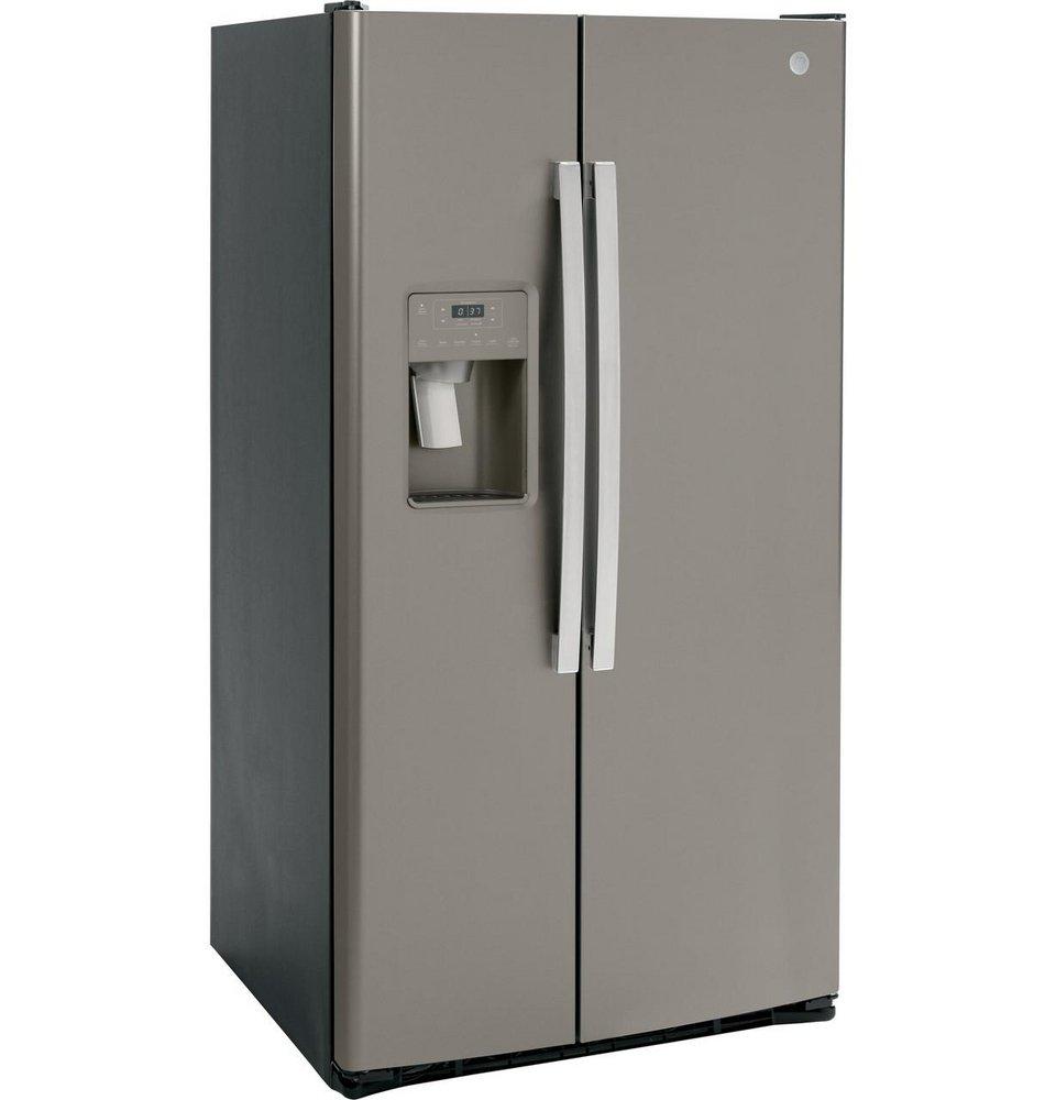 GE&reg; Slate 25.30 cu. ft. Side-By-Side Refrigerator 