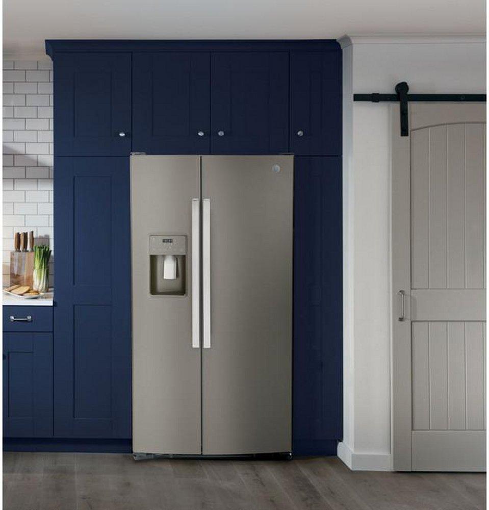 GE&reg; Slate 25.30 cu. ft. Side-By-Side Refrigerator 
