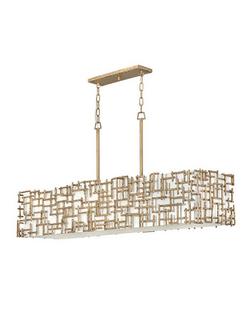 48-3/10 x 23-4/5 in. 60W 8-Light 1-Tier Incandescent Modern and Transitional Chandelier in Burnished Gold
