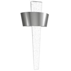 10W 24in. Tall LED Wall Sconce with Tapered Backplate in Polished Nickel