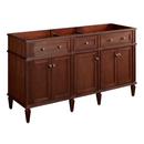 Signature Hardware Antique Brown 60-1/8 in. Floor Mount Vanity 