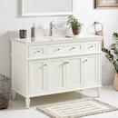 Signature Hardware White 48-1/8 in. Floor Mount Vanity 