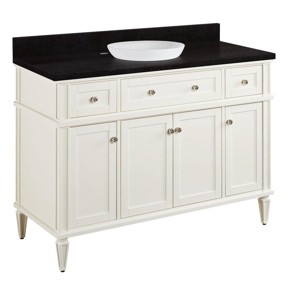 Signature Hardware White 48-1/8 in. Floor Mount Vanity 