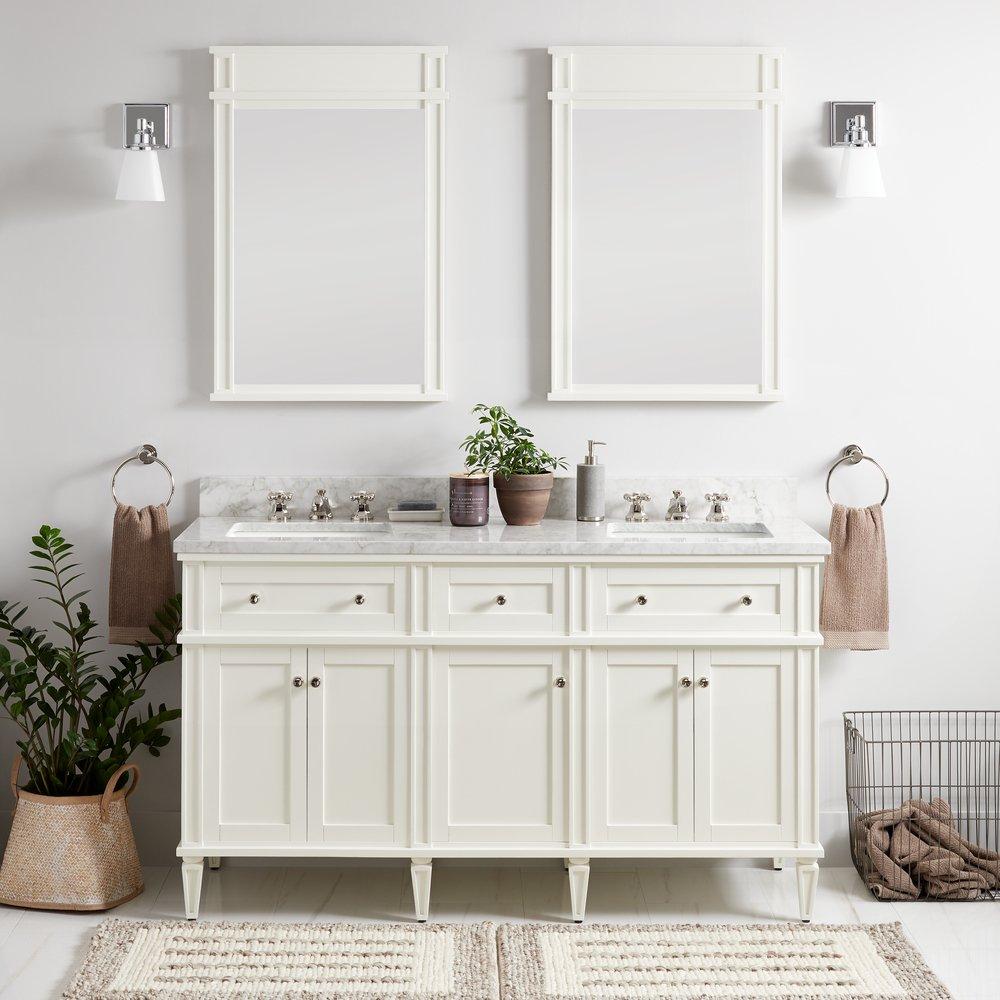 Floor-standing sink cabinet 45 cm hinges on the left White Edilla -  Montegrappa