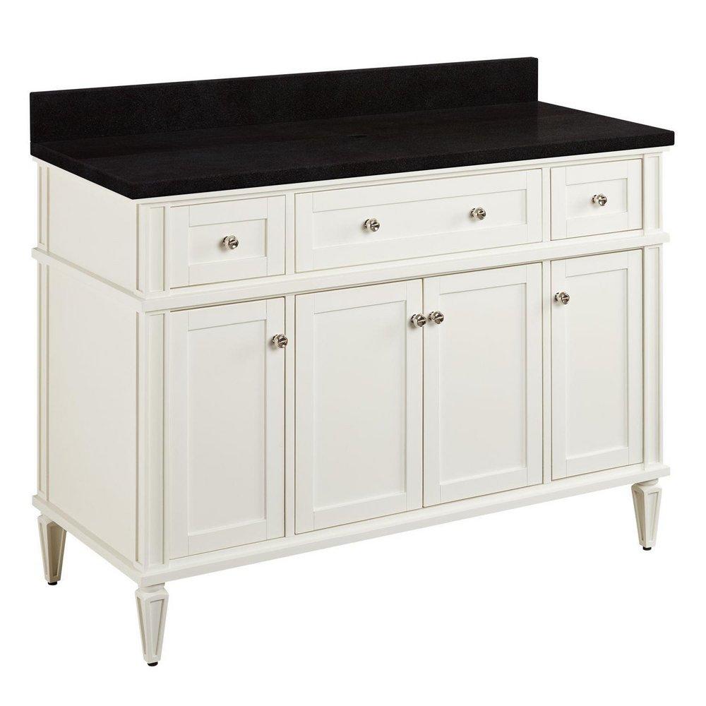 Signature Hardware White 48-1/8 in. Floor Mount Vanity 