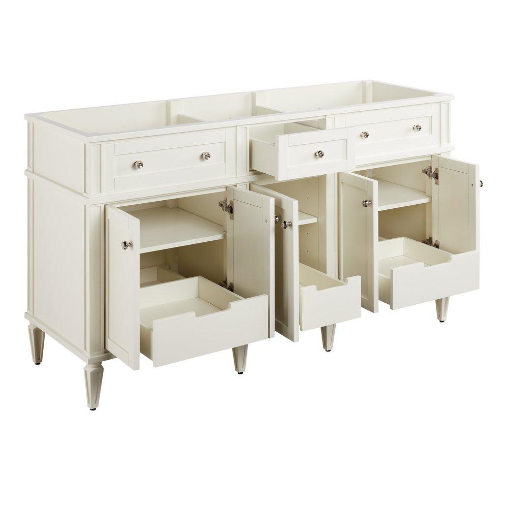 Signature Hardware White 60-1/8 in. Floor Mount Vanity 