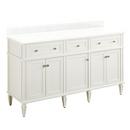 Signature Hardware White 60-1/8 in. Floor Mount Vanity 