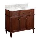 Signature Hardware Antique Brown 36-1/8 in. Floor Mount Vanity 