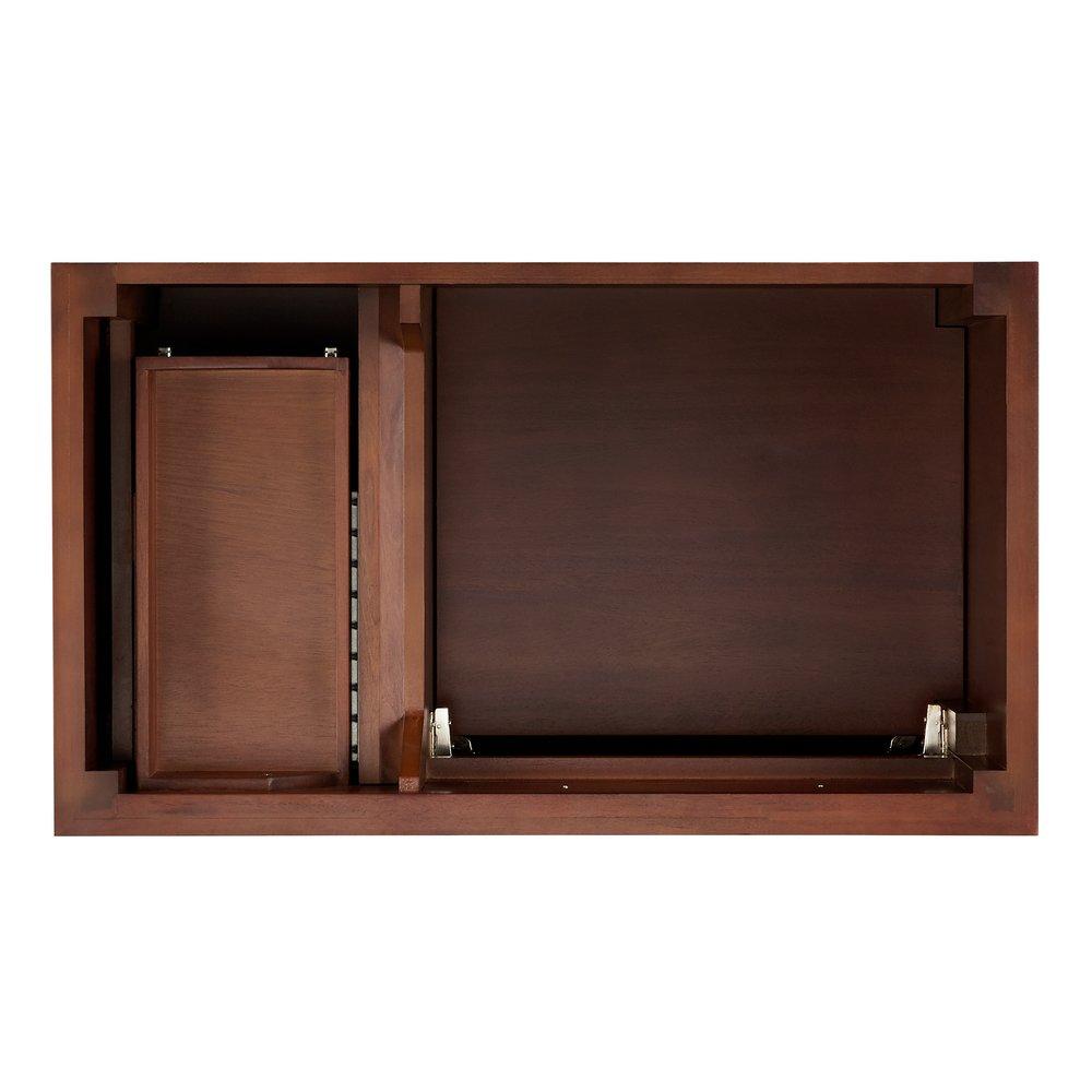 Signature Hardware Antique Brown 36-1/8 in. Floor Mount Vanity 