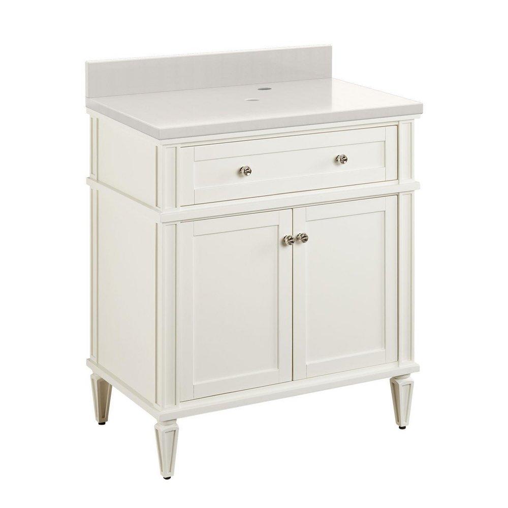 Signature Hardware White 30 in. Floor Mount Vanity 