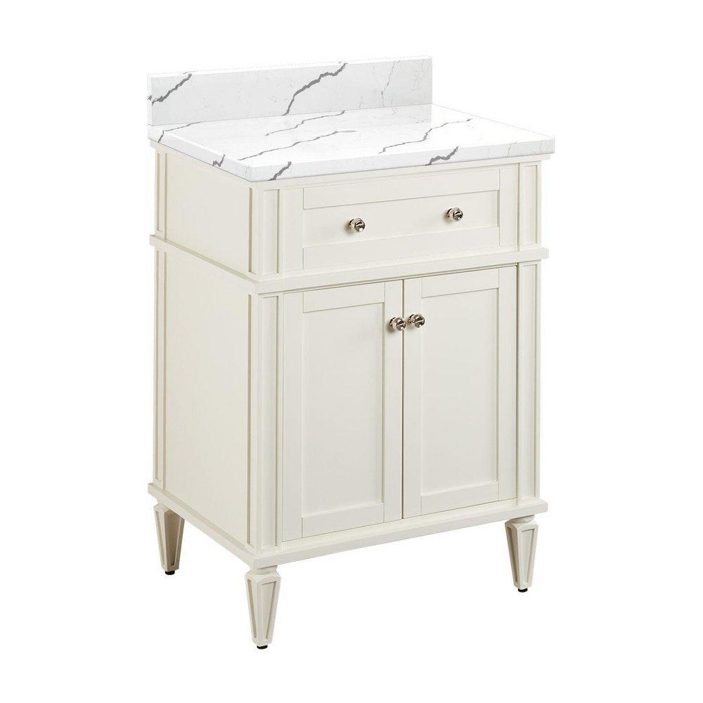 Signature Hardware White 24-1/8 in. Floor Mount Vanity 
