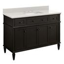 Signature Hardware Charcoal Black 48-1/8 in. Floor Mount Vanity 