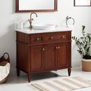 Signature Hardware Antique Brown 36-1/8 in. Floor Mount Vanity 