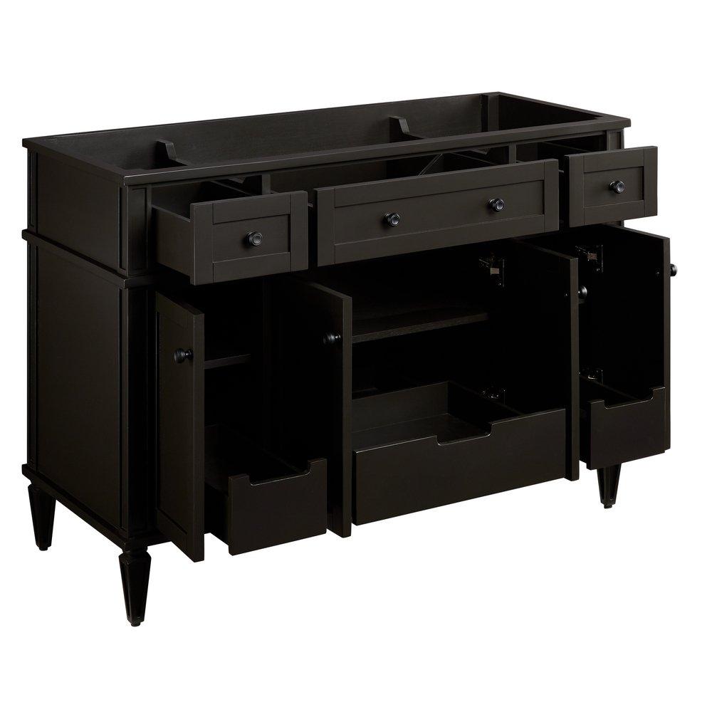 Signature Hardware Charcoal Black 48-1/8 in. Floor Mount Vanity 