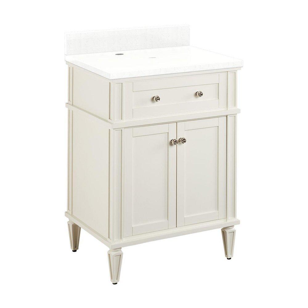 Signature Hardware White 24-1/8 in. Floor Mount Vanity 