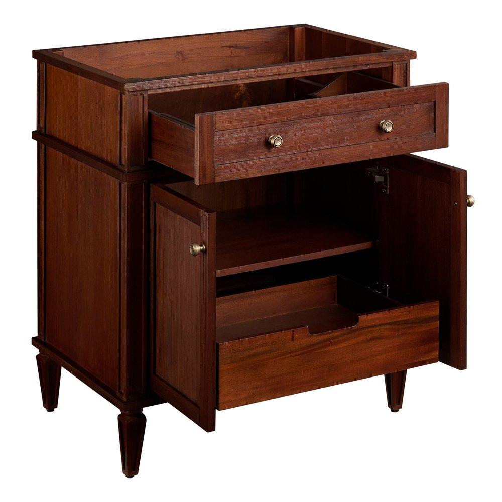 Signature Hardware Antique Brown 30 in. Floor Mount Vanity 