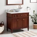 Signature Hardware Antique Brown 36-1/8 in. Floor Mount Vanity 