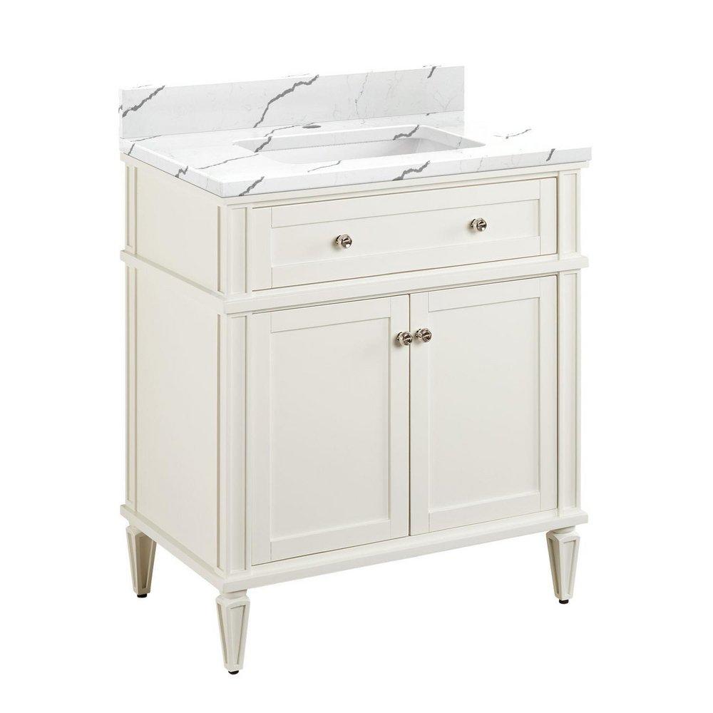 Signature Hardware White 30 in. Floor Mount Vanity 