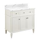 Signature Hardware White 36-1/8 in. Floor Mount Vanity 