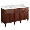 Signature Hardware Antique Brown 60-1/8 in. Floor Mount Vanity 