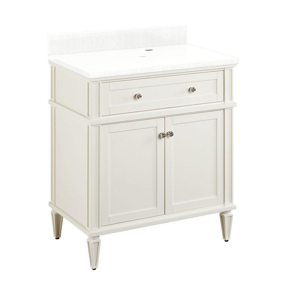 Signature Hardware White 30 in. Floor Mount Vanity 