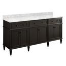 Signature Hardware Charcoal Black 72-1/8 in. Floor Mount Vanity 