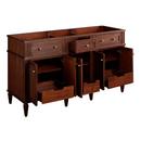 Signature Hardware Antique Brown 60-1/8 in. Floor Mount Vanity 