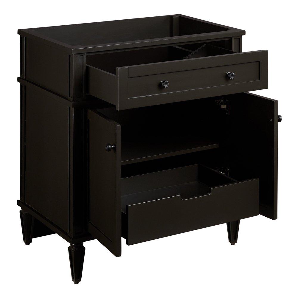Signature Hardware Charcoal Black 30 in. Floor Mount Vanity 