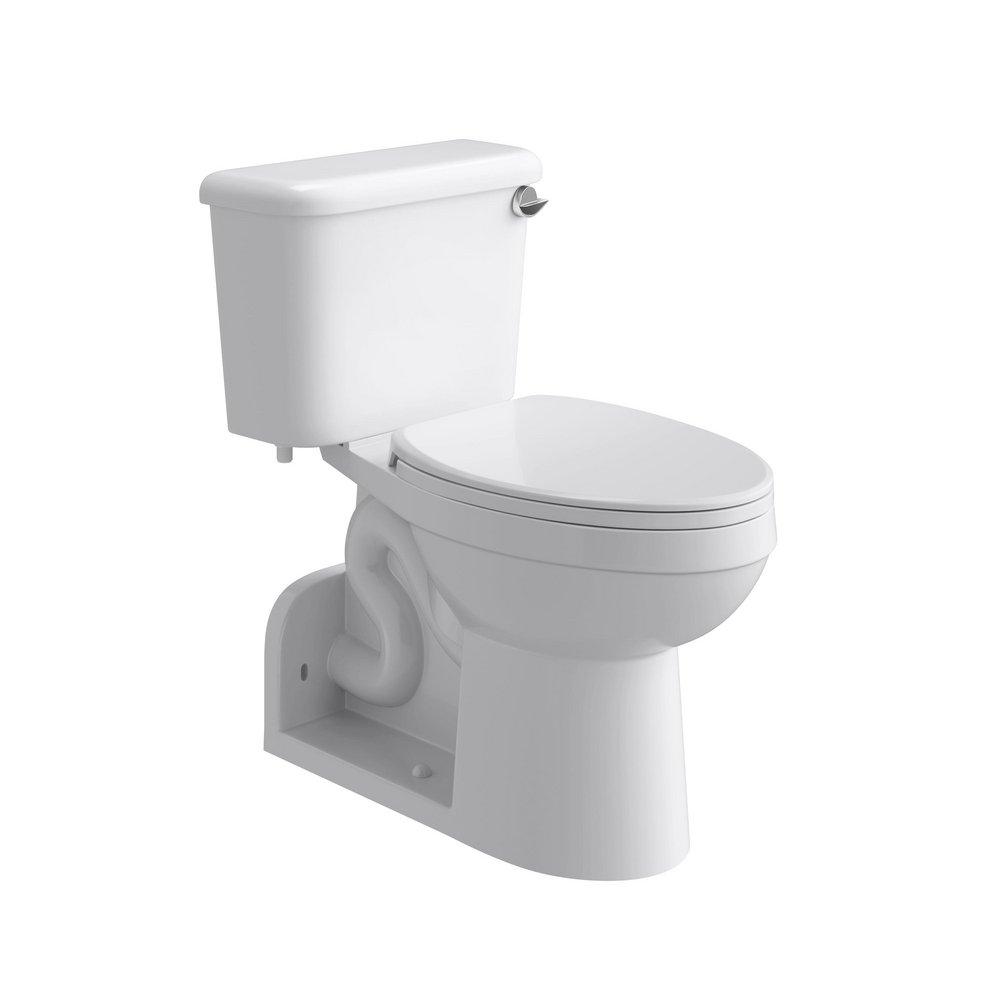 PROFLO&reg; White 1.28 gpf Elongated Floor Mount Two Piece Toilet Bowl 