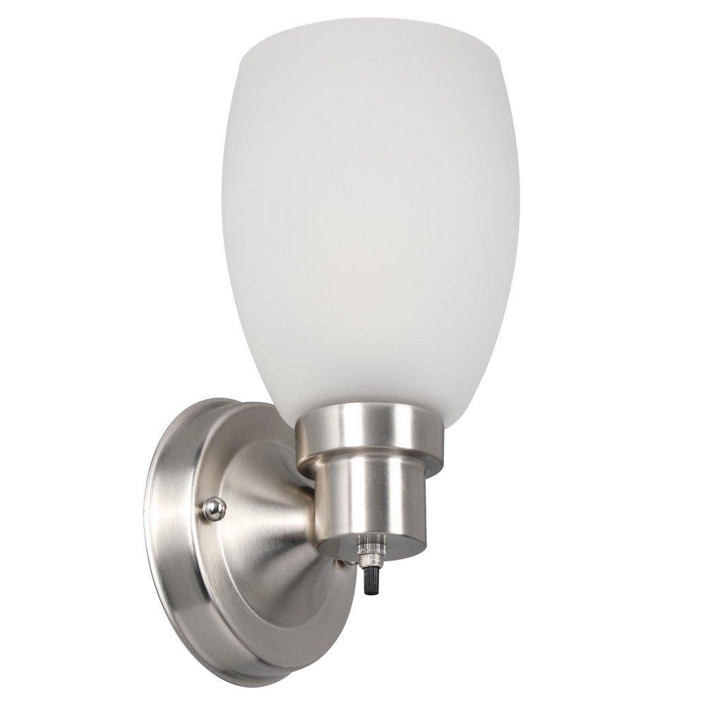 Design House Satin Nickel 60W 1-Light 9-3/4 in. Wall Sconce 