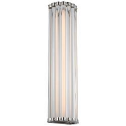 20W 1-Light 21 in. Wall Sconce in Polished Nickel