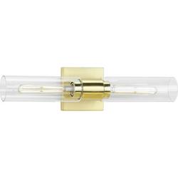 60W 2-Light Medium E-26 Vanity Fixture in Satin Brass