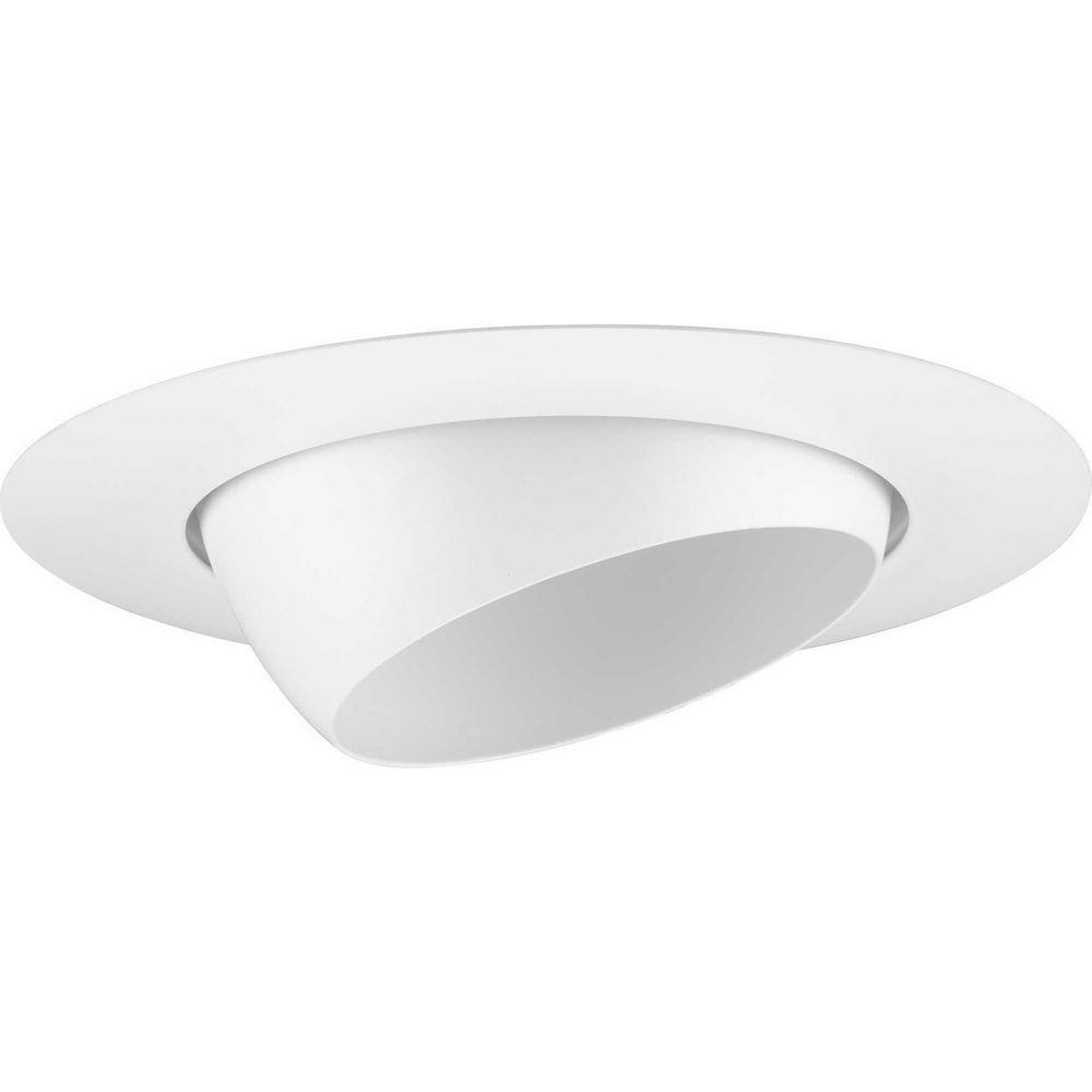 Progress Lighting Satin White 7-3/4 x 4 in. 75W Recessed Housing & Trim 