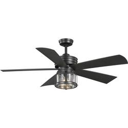56 in. 5-Blade Indoor/Outdoor Ceiling Fan in Blistered Iron