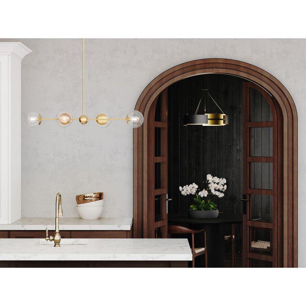 Progress Lighting Textured Black 60W 5-Light Semi-Flush Mount Ceiling Fixture with Medium E-26 Base 