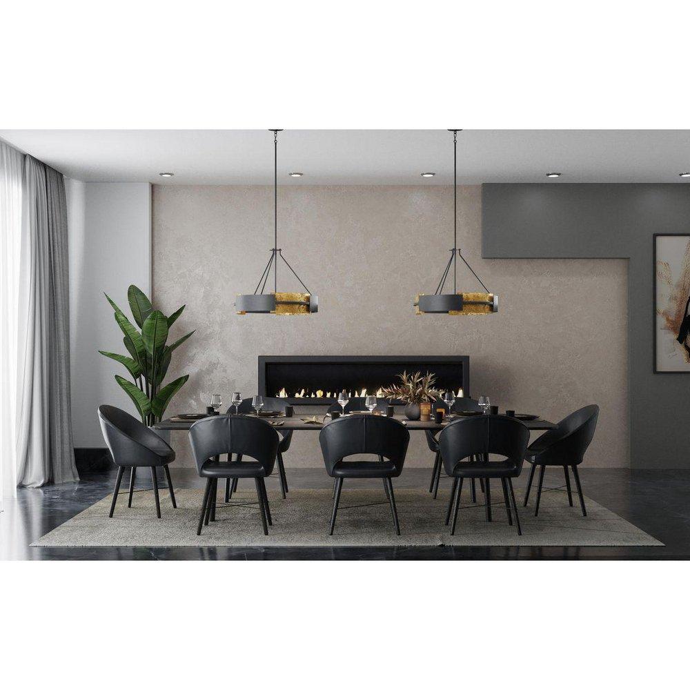 Progress Lighting Textured Black 60W 5-Light Semi-Flush Mount Ceiling Fixture with Medium E-26 Base 